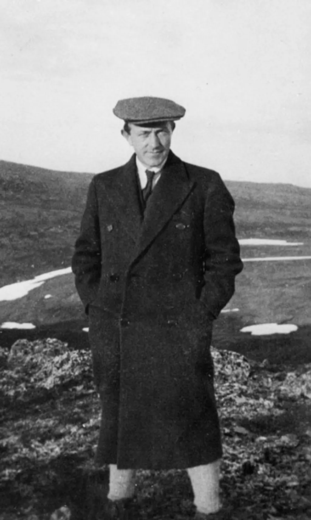 Ingeniørforeningens generalsekretær Bjarne Bassøe  i Finnmark på 1930-tallet.