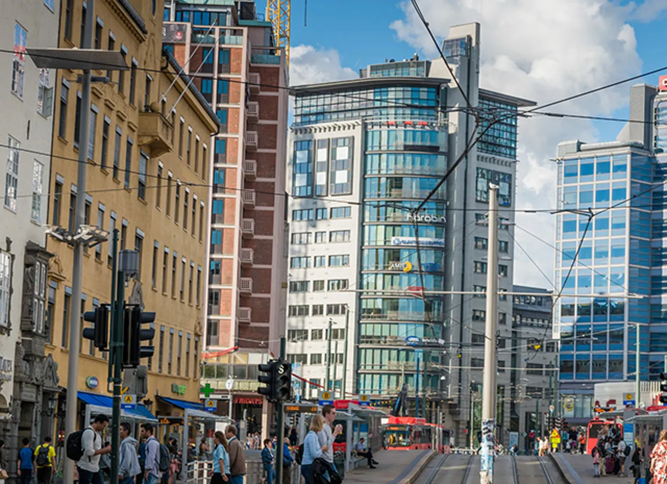 Fotgjengere i Oslo sentrum