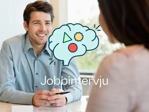 Jobbintervju med Mestringspodden logo