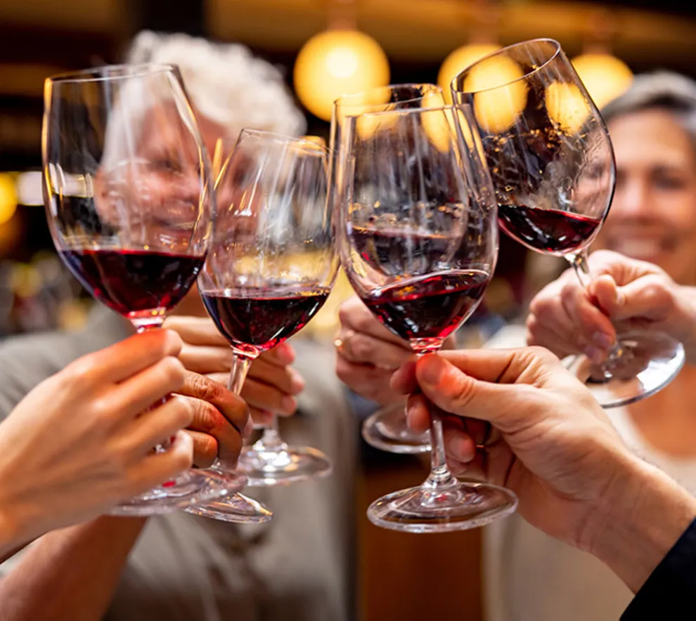 Vinglass som skåles